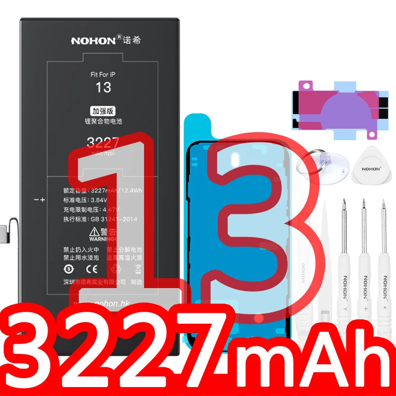 NOHON Battery For Apple iPhone SE 2016 2020 11 Pro 12 Mini 13 14 8 Plus 7 6S 6 X XR XS MAX Lithium Polymer Replacement Batteries