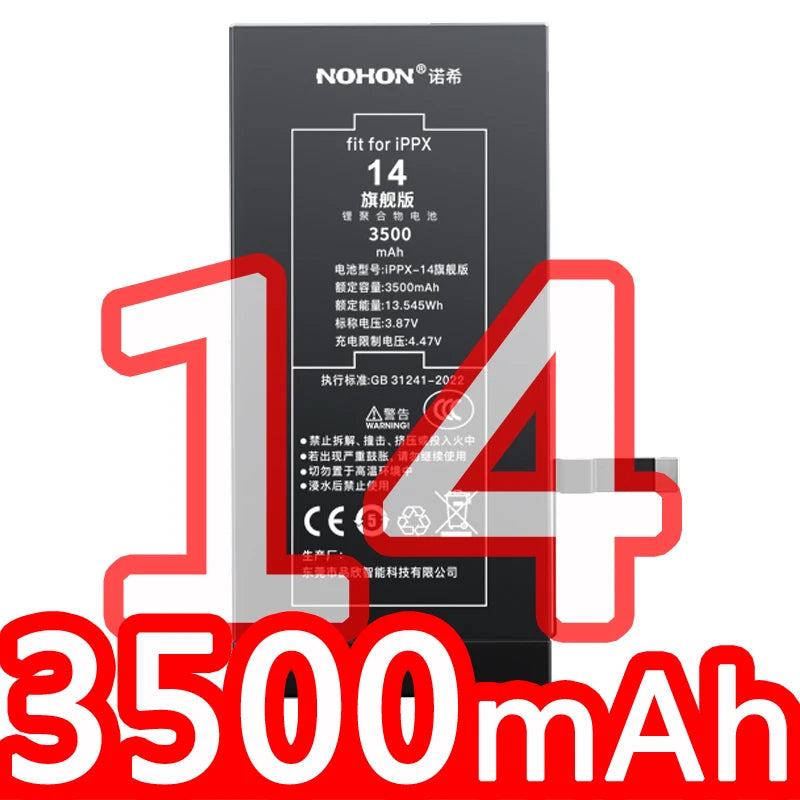 NOHON Battery For Apple iPhone SE 2016 2020 11 Pro 12 Mini 13 14 8 Plus 7 6S 6 X XR XS MAX Lithium Polymer Replacement Batteries