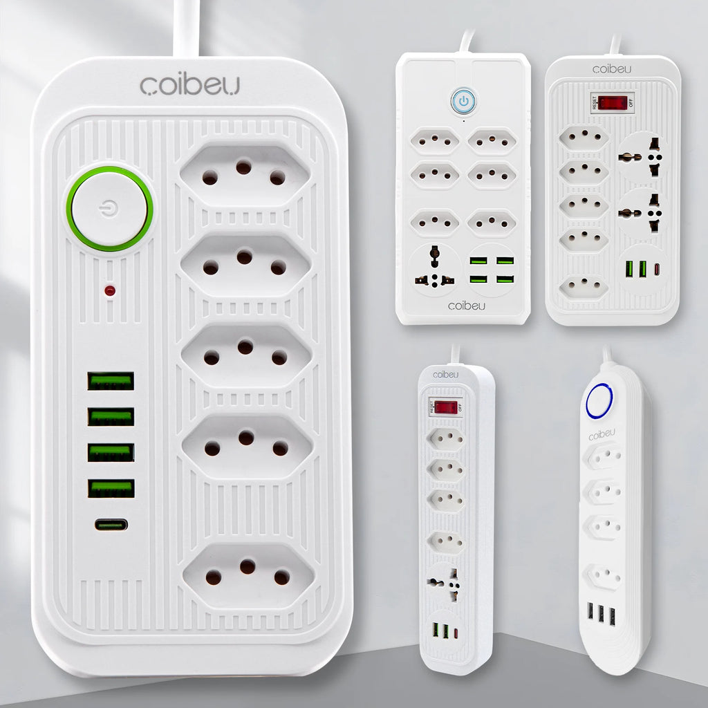 Extension Socket, Power Extension, USB Socket, Socket Line Filter, Regua Power Sockets, Electric Extension, 110-220V,10A