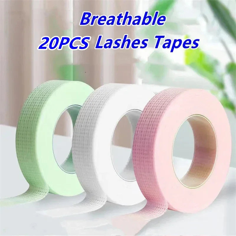 Micropore Tape for Eyelashes 20PCS Japanese Eyelash Tapes Micropore Tape Makeup Eyes Tape for Eyelash Extension Breathable Tapes