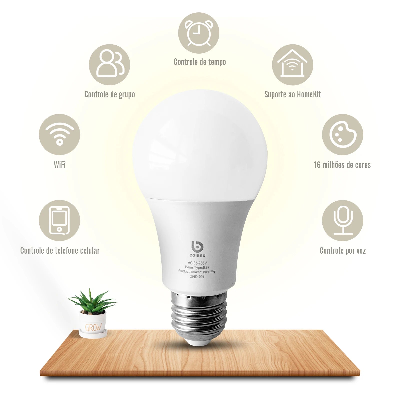Smart lamp, Alexa original Portuguese, smart home, Tuya, smart home automation, Bluetooth control