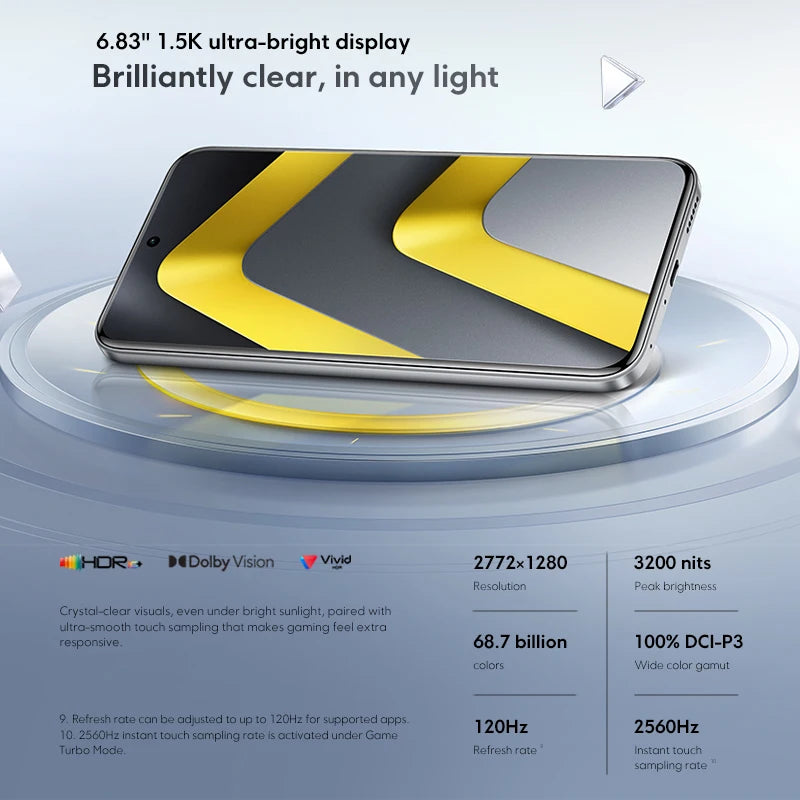 【World Premiere】POCO M8 Pro 5G Smartphone Global Version NFC Snapdragon® 7s Gen 4 6500mAh 100W HyperCharge 6.83" 120Hz display