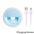 1pc USB Charge Cable LED Selfie Ring Light Adjustable Brightness Phone Camera Fill Light for iPhone Samsung Xiaomi Huawei