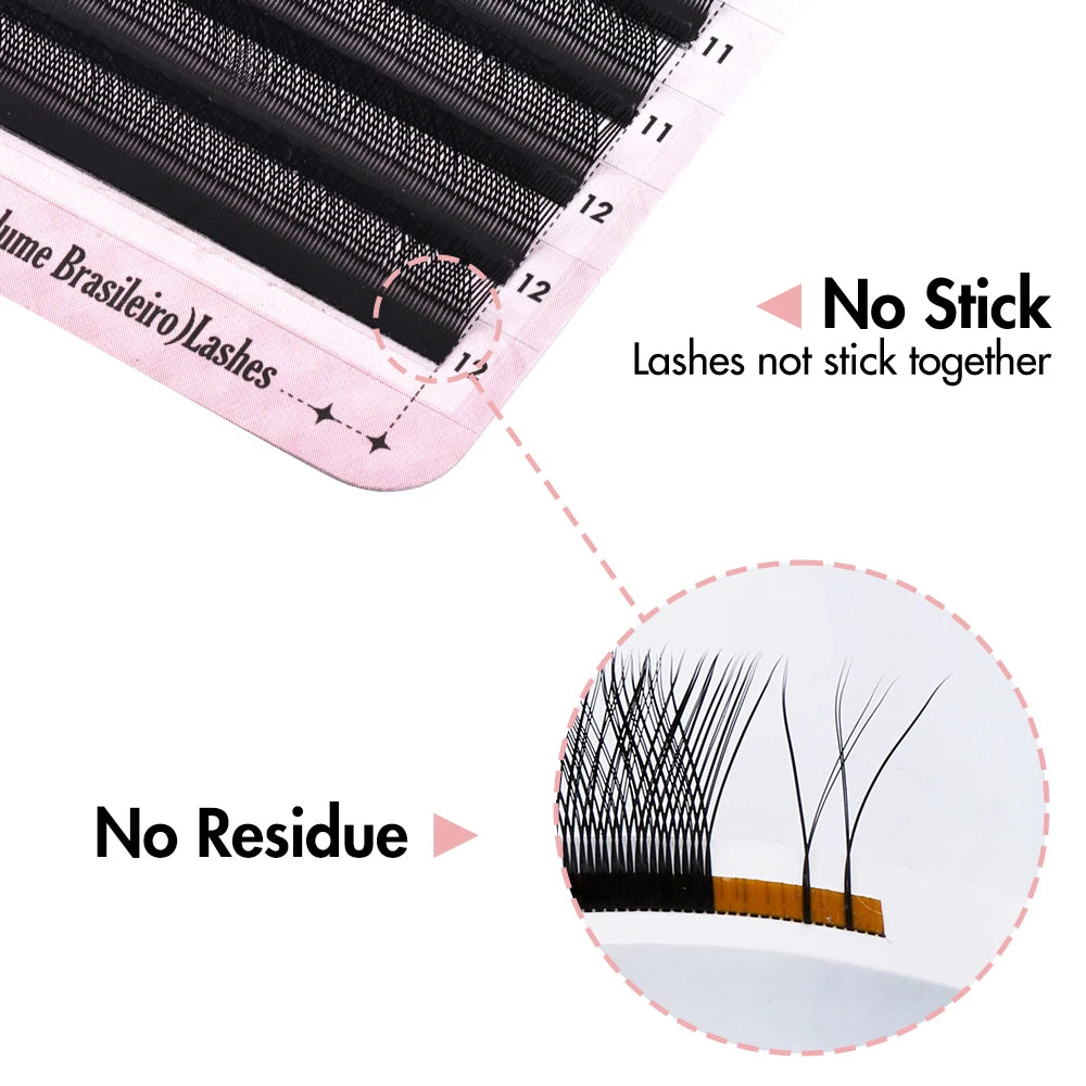 Bella moça 10PCS Fox Lashes M/L+ YY/3D/4D/5D/6D W Lashes 814MIX 0.07 Eyelashes Fan for Cilia Shipping from Brazil
