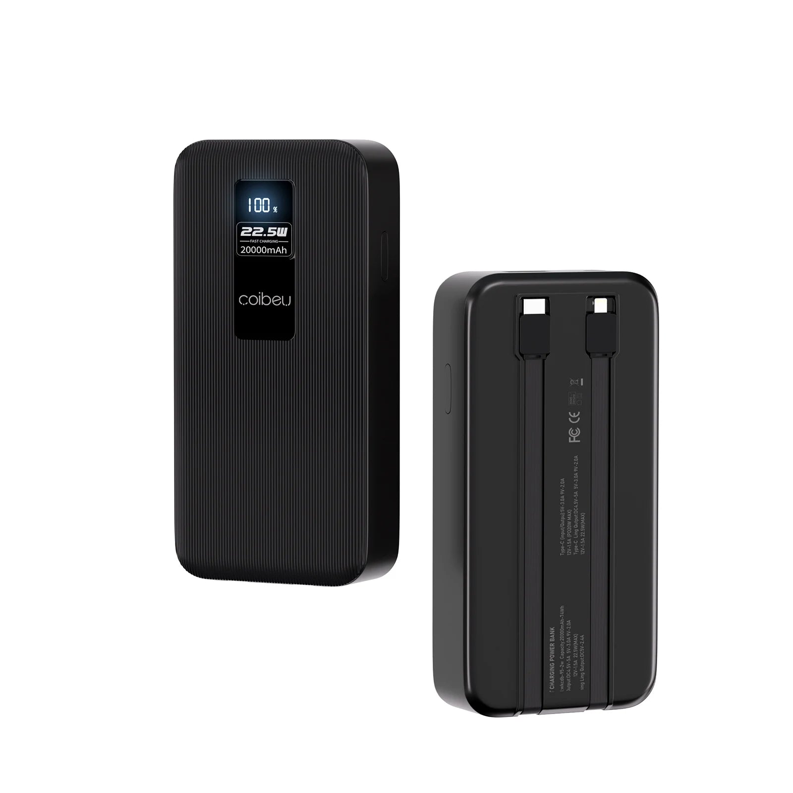 20000mAh Portable Power Bank Charger, Rechargeable Batteries, Portable Powerbank, TYPE-C, USB, Black, From Brazil