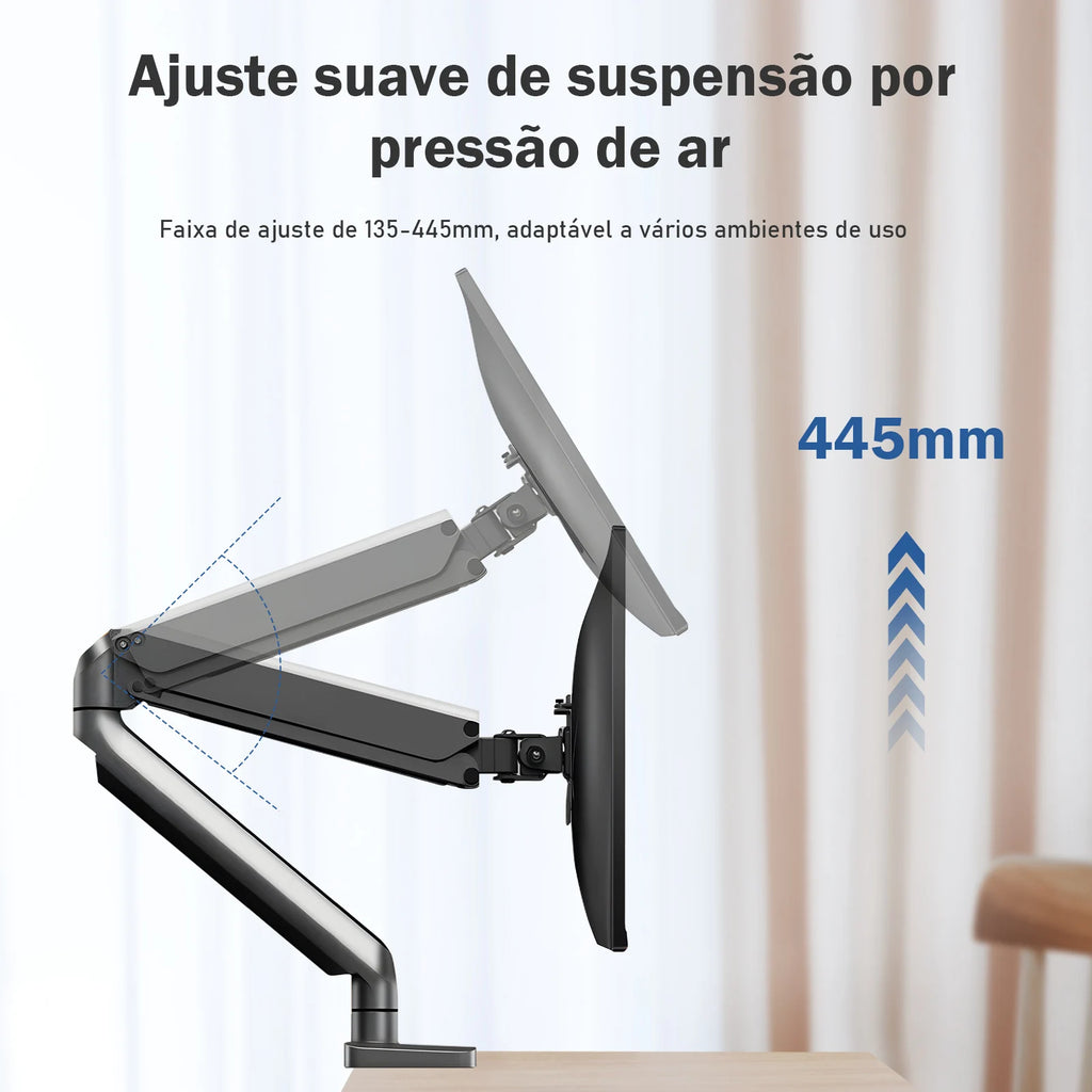 Articulated monitor arm, TV mount, desktop full-motion monitor holder, mechanical spring arm, aluminum monitor stand