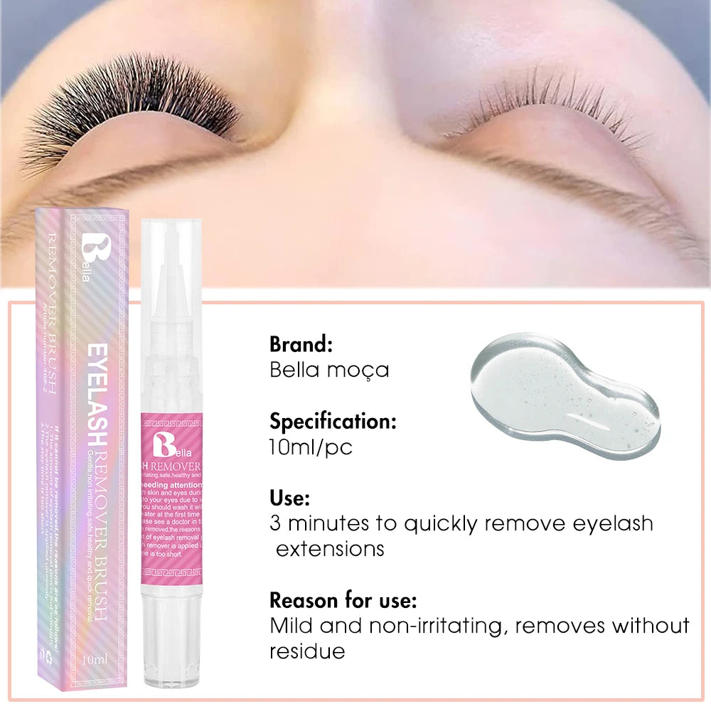 Bella moça 10PCS Lashes Glue Remover 5g Glue Remover Eyelash Extension Glue Remover No Irritating Quick Unloading Adhesive