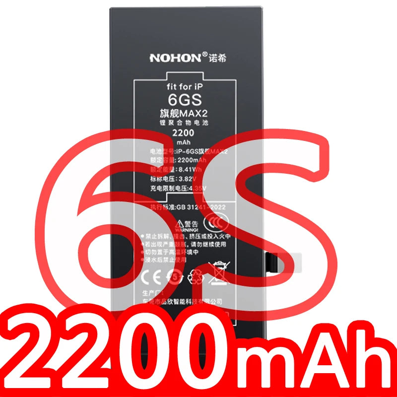 NOHON Battery For Apple iPhone SE 2016 2020 11 Pro 12 Mini 13 14 8 Plus 7 6S 6 X XR XS MAX Lithium Polymer Replacement Batteries