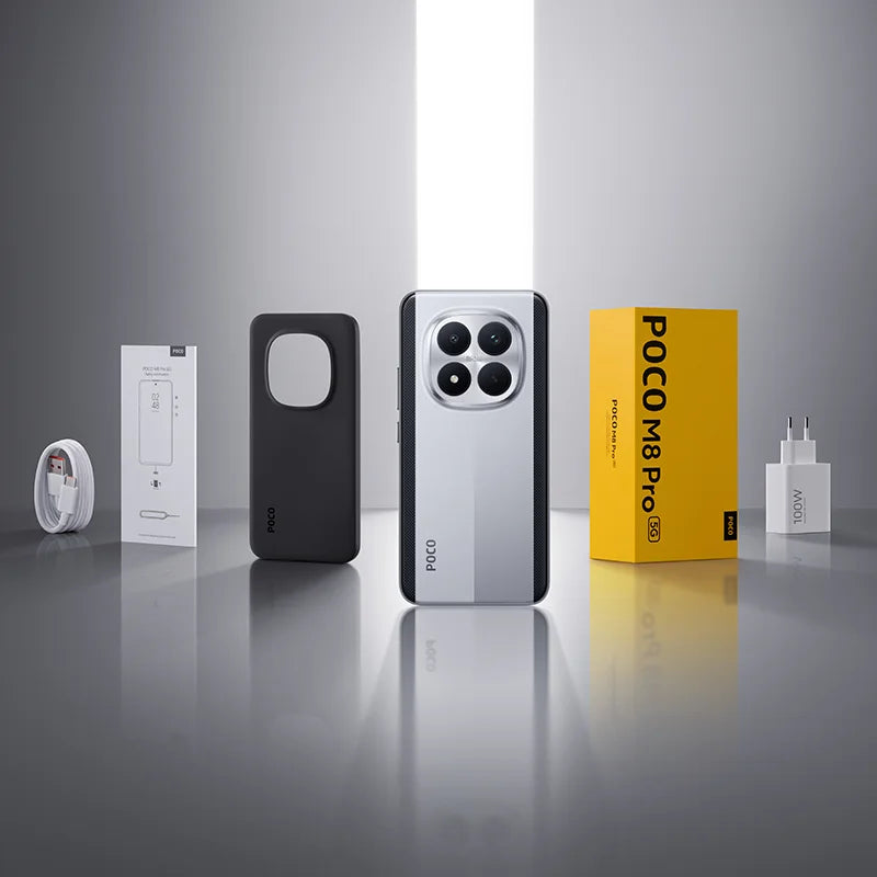 【World Premiere】POCO M8 Pro 5G Smartphone Global Version NFC Snapdragon® 7s Gen 4 6500mAh 100W HyperCharge 6.83" 120Hz display