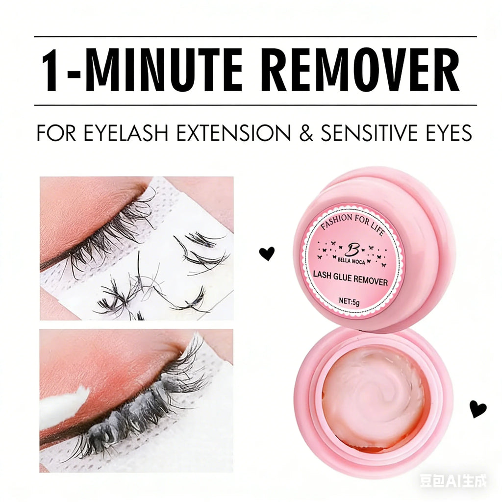 Bella moça 10PCS Lashes Glue Remover 5g Glue Remover Eyelash Extension Glue Remover No Irritating Quick Unloading Adhesive