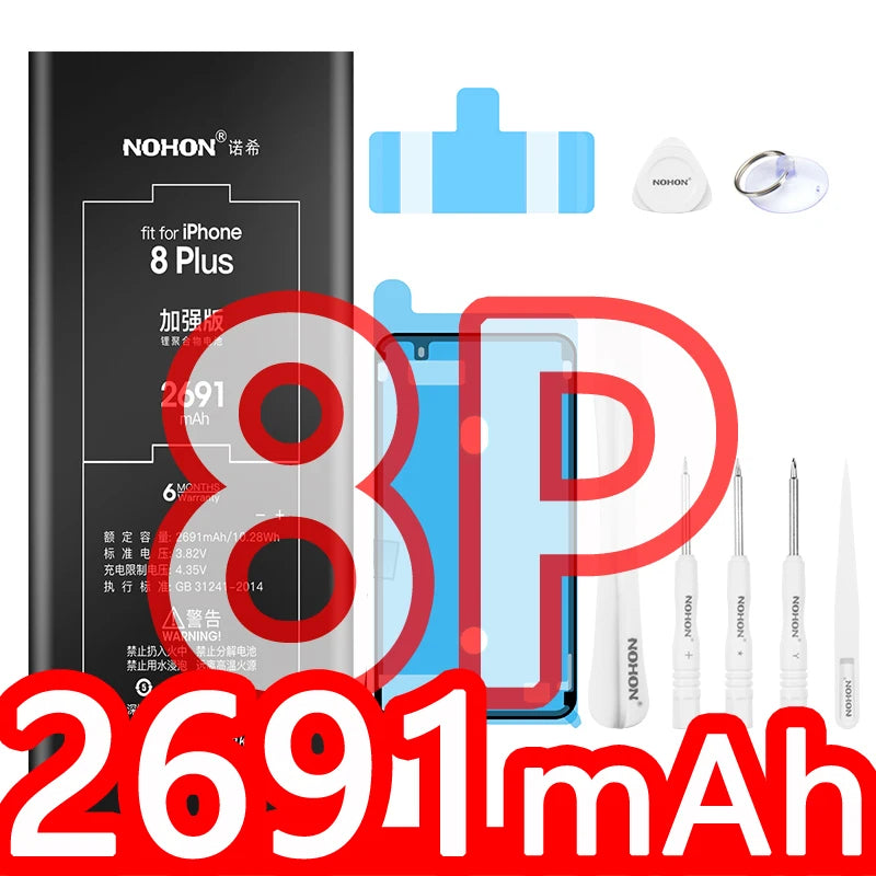 NOHON Battery For Apple iPhone SE 2016 2020 11 Pro 12 Mini 13 14 8 Plus 7 6S 6 X XR XS MAX Lithium Polymer Replacement Batteries