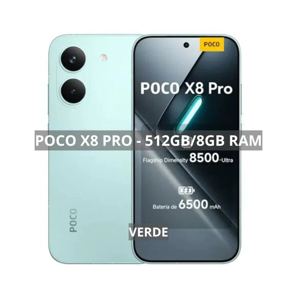 Poco X8 PRO 5G, 512GB/8GB Versão Global, MediaTek Dimensity 8500-Ultra, Bateria 6500mAh, Câmera 50MP