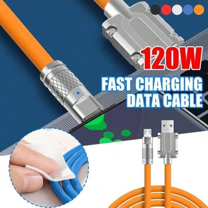 Brazil 120W 6A Super Fast Charge Type-C Liquid Silicone Cable Quick Charge PD 60W USB Date Wire