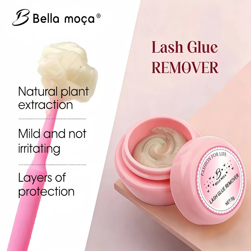 Bella moça 10PCS Lashes Glue Remover 5g Glue Remover Eyelash Extension Glue Remover No Irritating Quick Unloading Adhesive