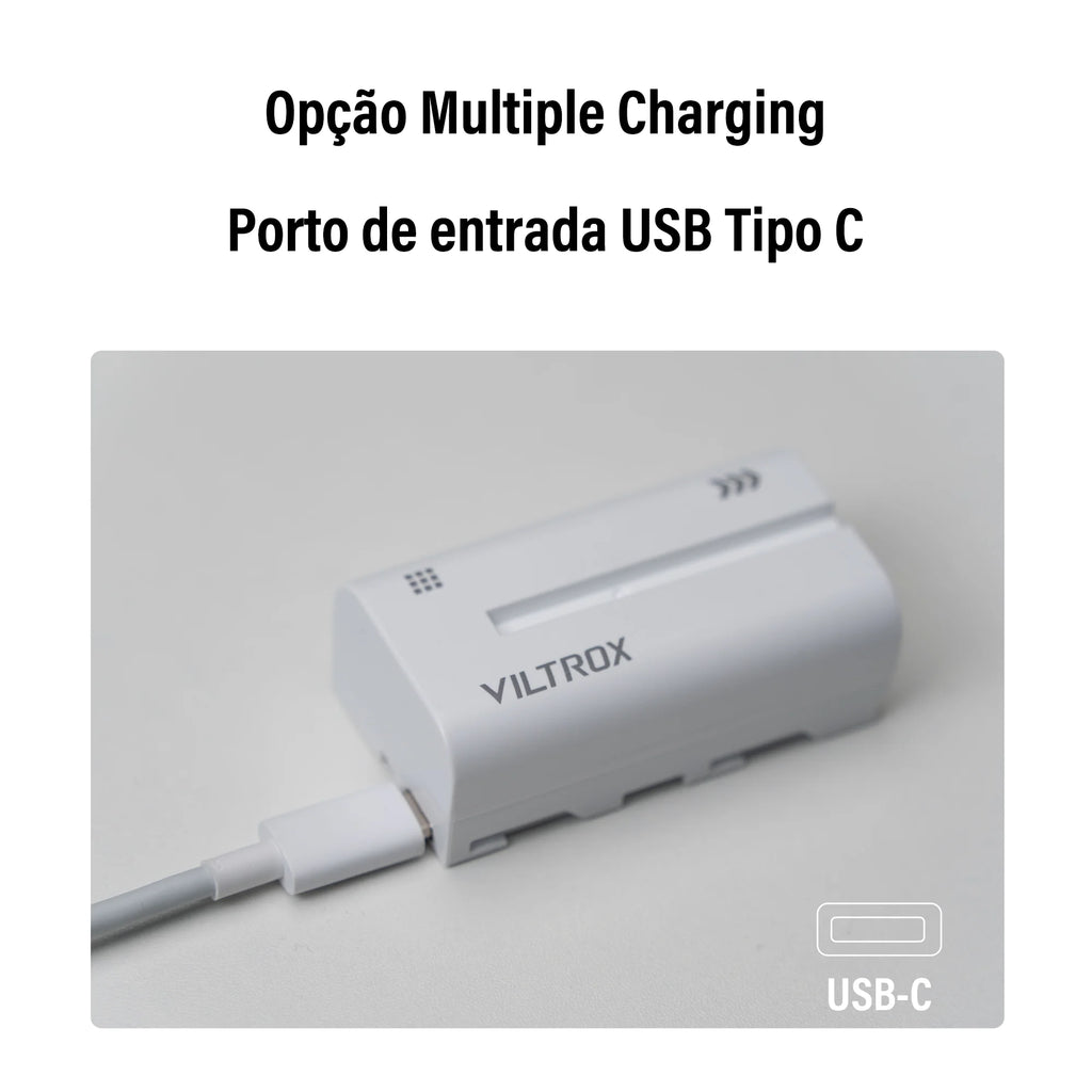 Viltrox F550 F750 F970 USB-C Battery USB-C Fast Charging Rechargeable Lithium-Ion for Sony Camera Monitor LED Light Video Light