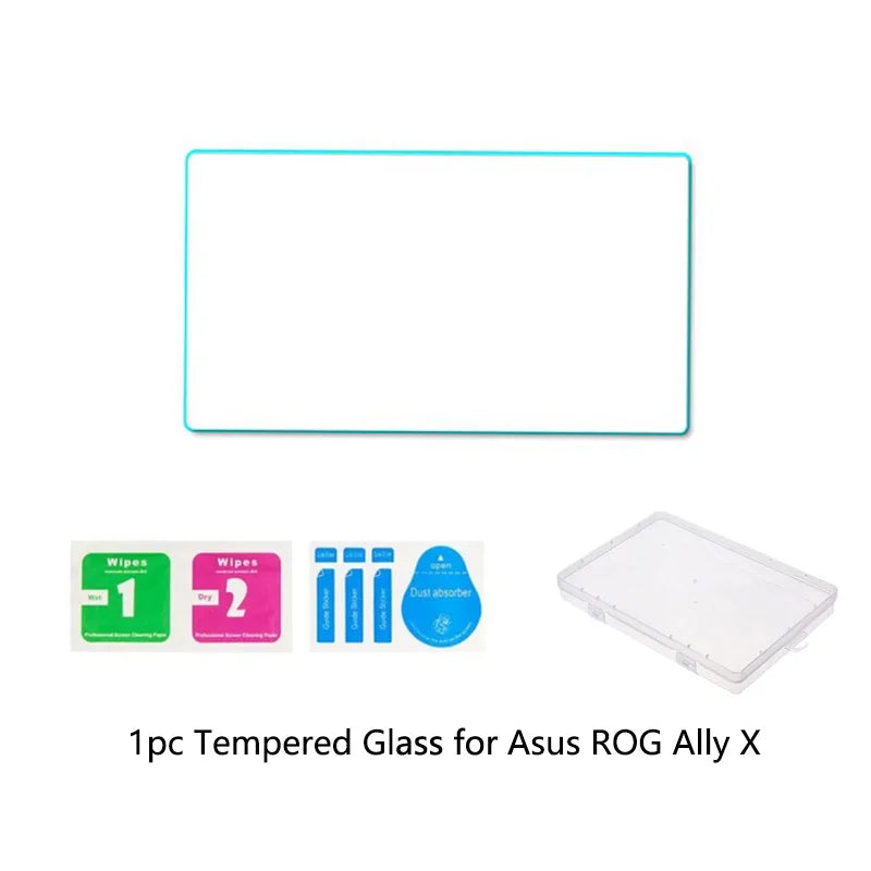 Protetor de tela de vidro temperado 9H para console de jogos ROG Ally X, película de vidro protetora HD anti-arranhões para ROG Ally X Gaming