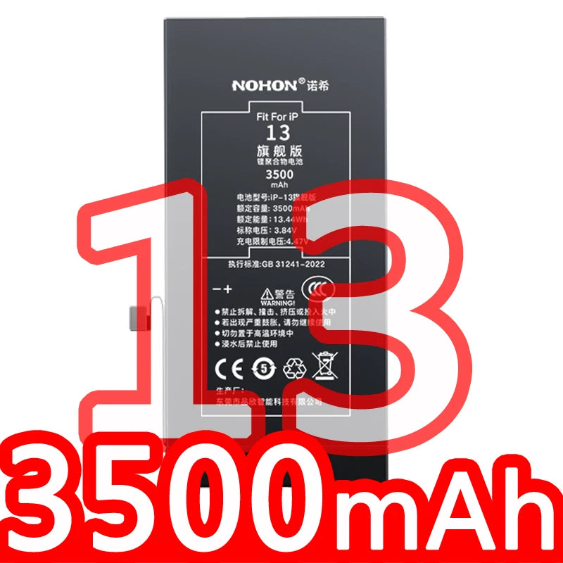 NOHON Battery For Apple iPhone SE 2016 2020 11 Pro 12 Mini 13 14 8 Plus 7 6S 6 X XR XS MAX Lithium Polymer Replacement Batteries